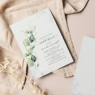 Papier Invitation Élégante Eucalyptus Bridal Shower Budge