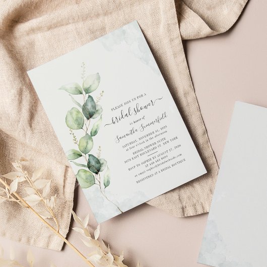 Papier Invitation Élégante Eucalyptus Bridal Shower Budge
