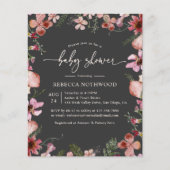 Papier Invitation Élégante Pink Peachy Douche Budget (Devant)