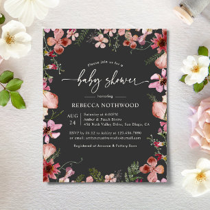 Papier Invitation Élégante Pink Peachy Douche Budget