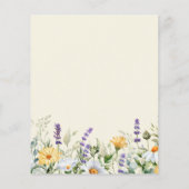 Papier Invitation Fête des mariées budget Chamomile & Euc (Dos)