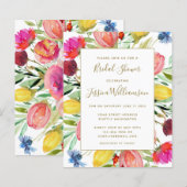 Papier Invitation Fête des mariées budgétaire | Jardin aq (Devant / Derrière)