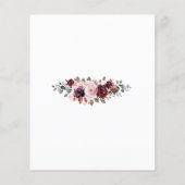 Papier Invitation Fête des mariées d'automne de l'aquarel (Dos)