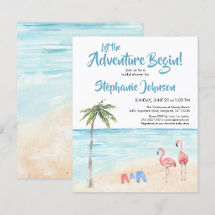 Papier Invitation Fête des mariées d'aventure Budget Beac