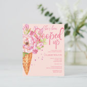 Papier INVITATION Fête des mariées rose (Debout devant)