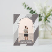 Papier INVITATION FIANÇAILLES PHOTO MODERNE - Couleurs mi (Debout devant)