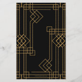 Papier Invitation fille flapper art déco années 20 Roarin (Dos)