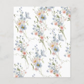 Papier Invitation Fleur sauvage de douche nuptiale Budget (Dos)