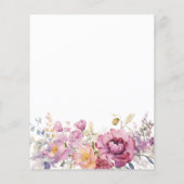 Papier Invitation Fleur sauvage de douche nuptiale Budget (Dos)