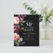 Papier Invitation Fleurie de Bourgogne pour 50e Anniversa (Debout devant)