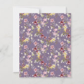 Papier Invitation Fleurs sauvages Budget Purple Bridal (Dos)
