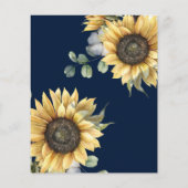 Papier Invitation florale Mariage de tournesol Eucalyptus (Dos)