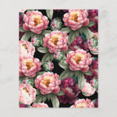 Papier Invitation Florale Moody pour 100e Anniversaire Bu (Dos)