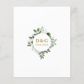 Papier Invitation florale pour les 50 ans de mariage Budg (Dos)