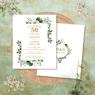 Papier Invitation florale pour les 50 ans de mariage Budg
