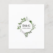 Papier Invitation florale pour les 70 ans de mariage (Dos)