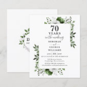 Papier Invitation Florale pour les 70 ans de Mariage de L (Devant / Derrière)