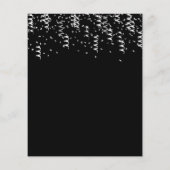 Papier Invitation léopard noir argent 80e anniversaire (Dos)