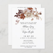 Papier Invitation mariage de automne | Budget (Devant / Derrière)