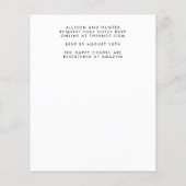 Papier Invitation mariage de automne | Budget (Dos)