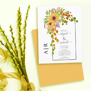 Papier Invitation mariage de automne BUDGET Arche et tour