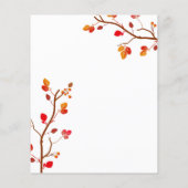 Papier Invitation Mariage de automne de calligraphie mini (Dos)