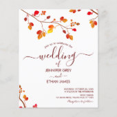 Papier Invitation Mariage de automne de calligraphie mini (Devant)