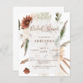 Papier Invitation Mariage de la Fête des mariées Boho Pam (Devant / Derrière)