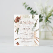 Papier Invitation Mariage de la Fête des mariées Boho Pam (Debout devant)