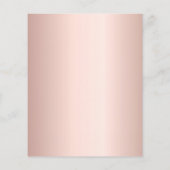 Papier Invitation mariage de parties scintillant d'or ros (Dos)