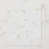 Papier Invitation Mariage d'hiver Aquarelle dorée Floral (Dos)