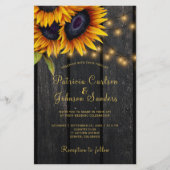 Papier Invitation mariage rustique budget QR CODE (Devant)