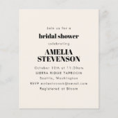 Papier Invitation mini-nuptiale basse budget (Devant)