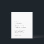 Papier Invitation minimaliste à un mariage budgétaire mod<br><div class="desc">Faire-part de mariage économique moderne avec une disposition simple et minimale avec polices serif et script.</div>