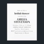 Papier Invitation minimaliste minimaliste à la nuptiale b<br><div class="desc">Invitation minimaliste minimaliste à la nuptiale budget</div>