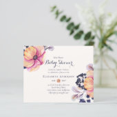 Papier Invitation moderne et jolie à thème floral pour Ba (Debout devant)