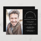 Papier Invitation noire pour l'anniversaire des 21 ans de (Devant / Derrière)