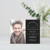 Papier Invitation noire pour l'anniversaire des 21 ans de (Debout devant)