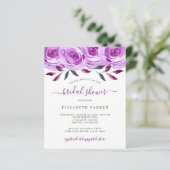 Papier Invitation nuptiale chic violet budget (Debout devant)