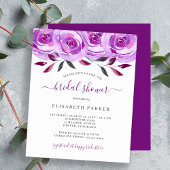 Papier Invitation nuptiale chic violet budget