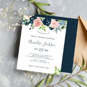 Papier Invitation nuptiale d'aquarelle florale budget