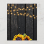 Papier Invitation nuptiale en bois de tournesol budget (Dos)