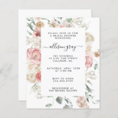 Papier Invitation nuptiale florale | Annabeth (Devant / Derrière)