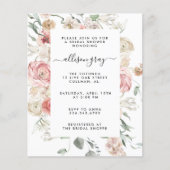 Papier Invitation nuptiale florale | Annabeth (Devant)