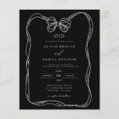 Papier Invitation officielle à la cale noire et blanche (Devant)