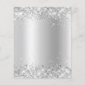 Papier Invitation pailletée argent ombrée Budget (Dos)