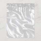 Papier Invitation Parties scintillant argent budget Fête  (Dos)