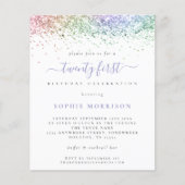 Papier Invitation pas chère multicolore à paillettes pour (Devant)