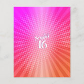 Papier Invitation pas chère pour un Sweet 16 avec un dégr (Dos)