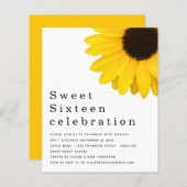Papier Invitation pas chère pour un Sweet Sixteen au Tour (Devant / Derrière)